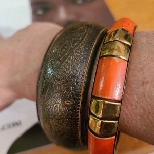 Vintage Bangles Semiprecious Metals